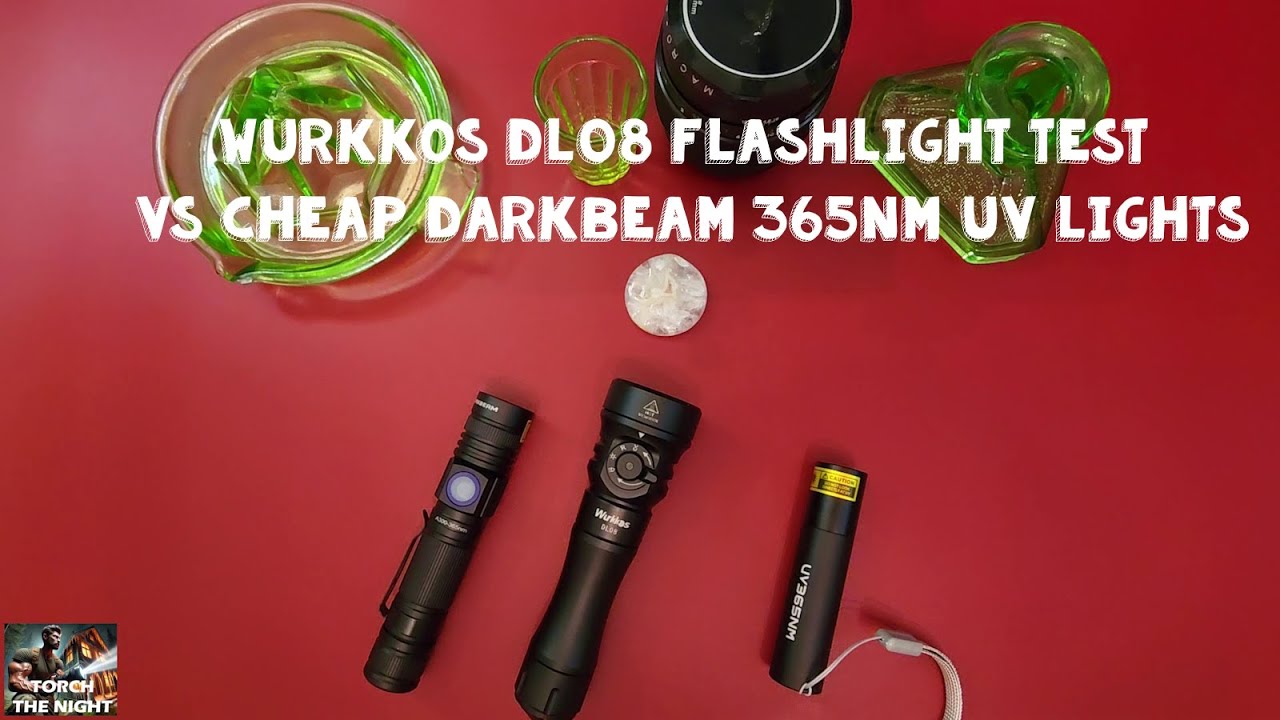 Wurkkos DL08 Flashlight Test Vs Cheap Darkbeam 365nm UV Lights