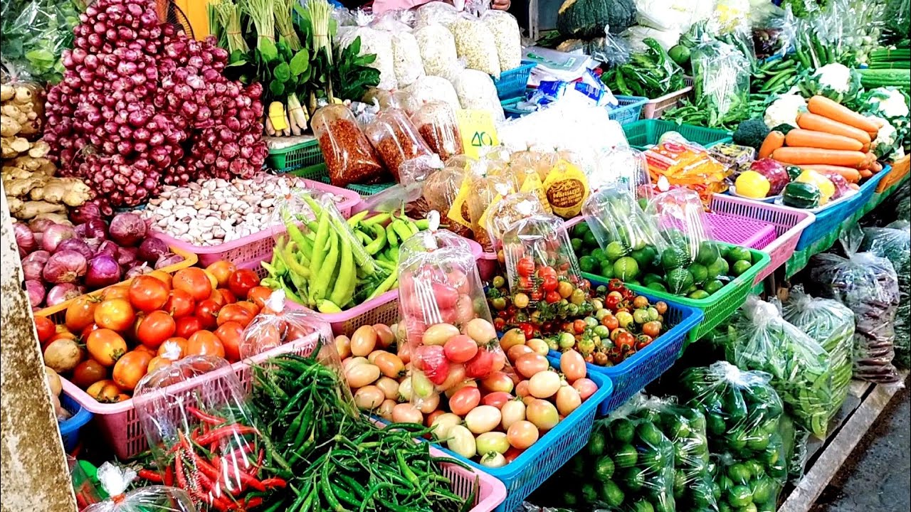 🇹🇭Local food marketDan Khun Thot District, Nakhon Ratchasima Province