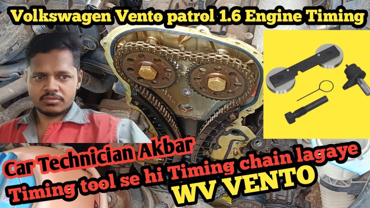 VW Vento patrol 1.6 timing chain kaise lagaye | How to fix VW Vento patrol 1.6 Engine Timing | VW