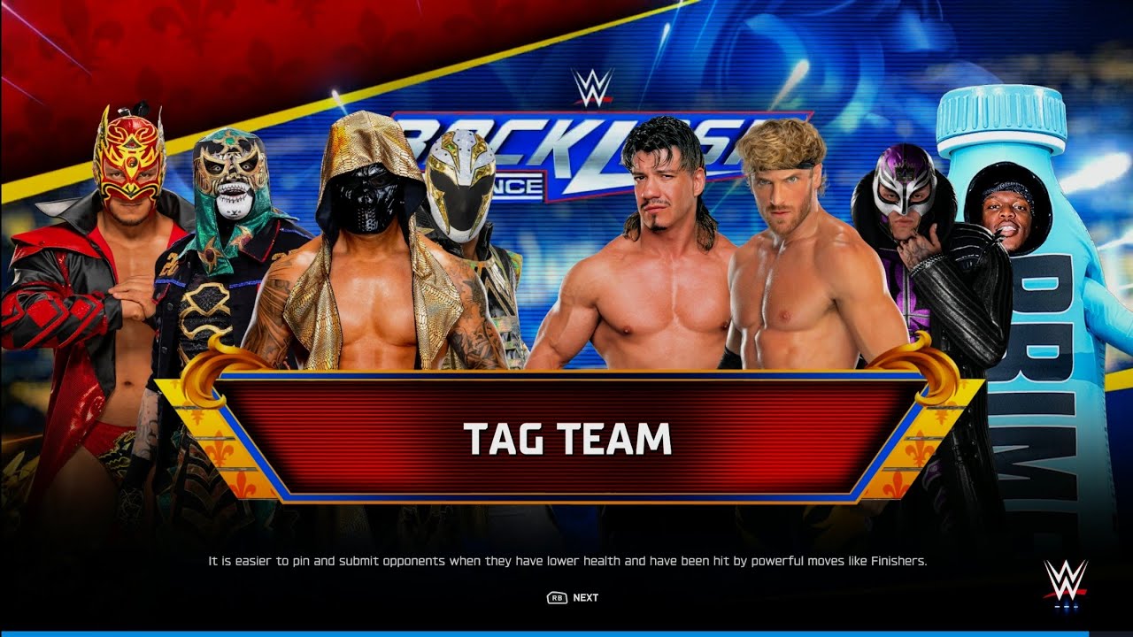Shawn Spears, Penta, Dragon Lee & Axiom Vs Logan Paul, Eddie Guerrero, Dom Dom & KSi -Tag Team Match
