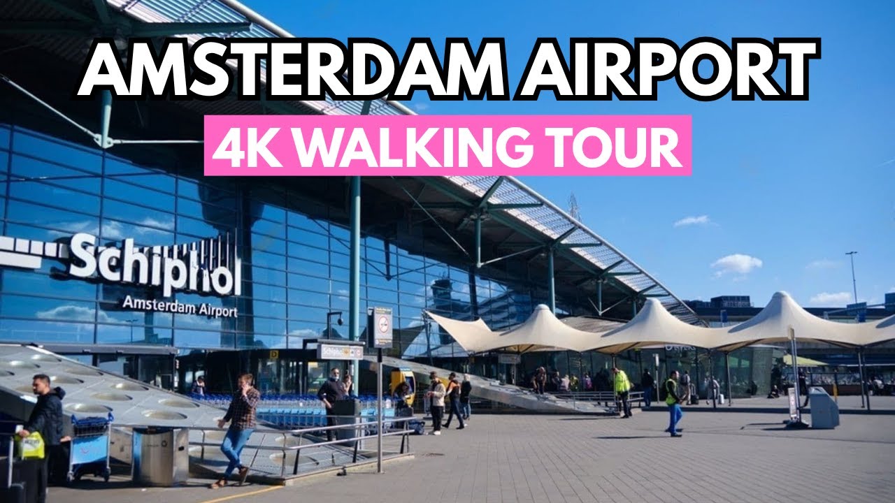 [4K] Amsterdam Schiphol Airport Walking Tour ✈️ | Terminal, Shops & Lounges | Real Ambient Sound