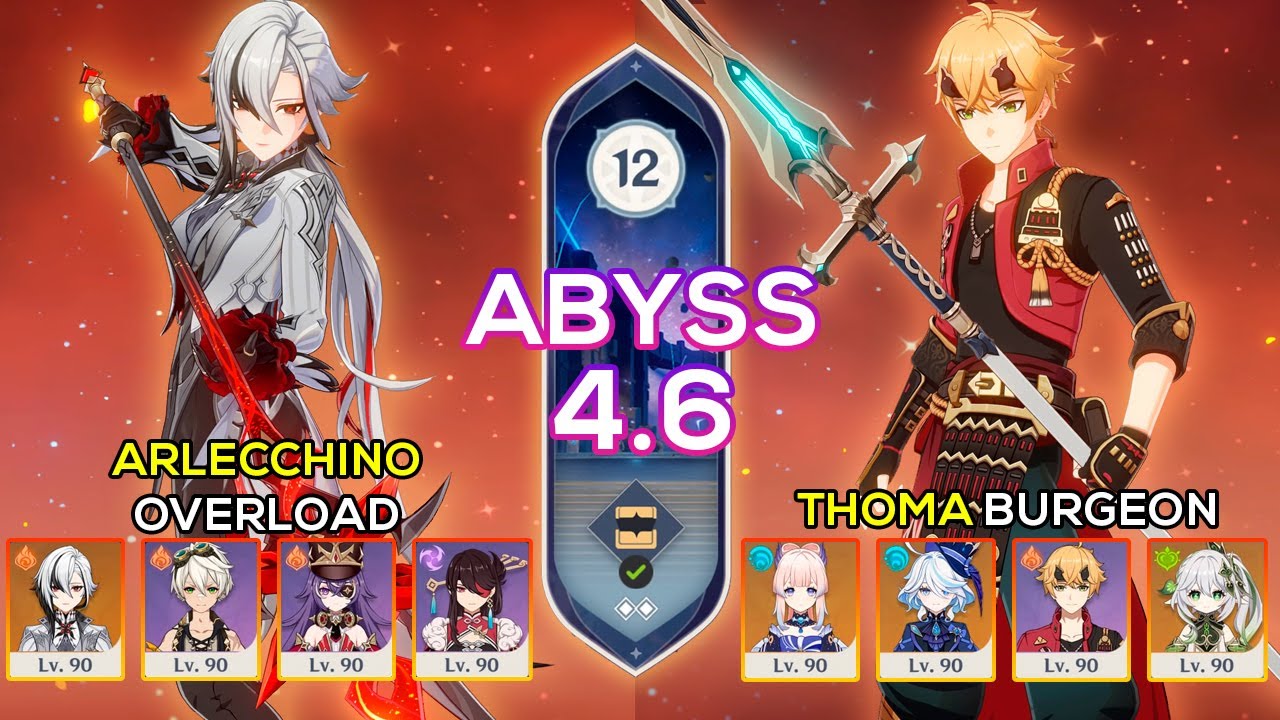 C0 Arlecchino Overload & C6 Thoma Burgeon | Spiral Abyss 4.6 | Genshin Impact