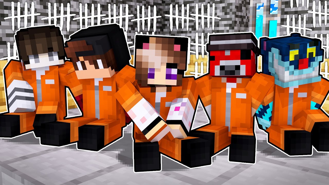 I MIEI AMICI EVADONO DALLA MIA PRIGIONE! GUARDIE E LADRI SU MINECRAFT!!