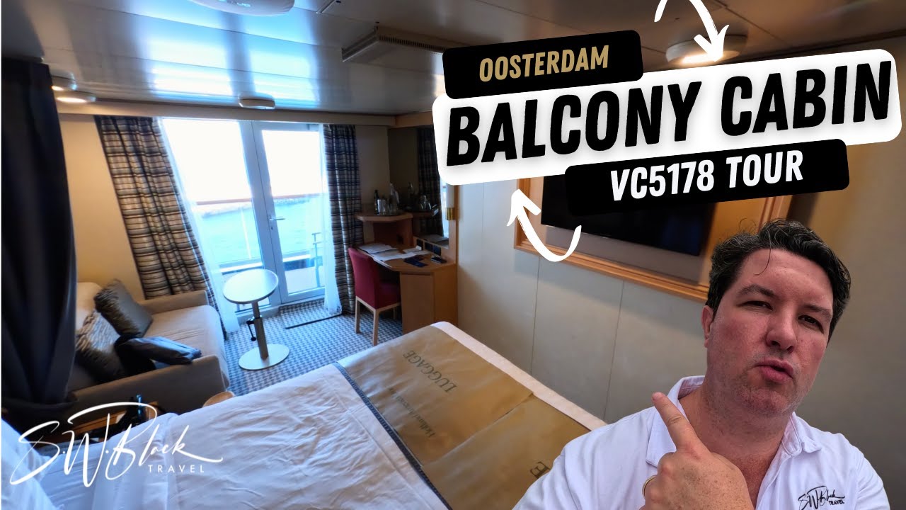 Экскурсия по каюте с балконом на лайнере Holland America Oosterdam Verandah VC5178 | Стоит ли бро...