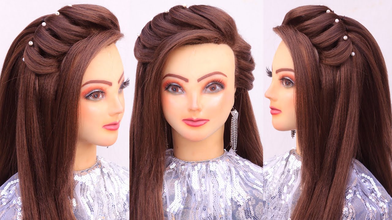 Elegant open hairstyles for Special occasion l Front variation l wedding hairstyles kashee's l curls