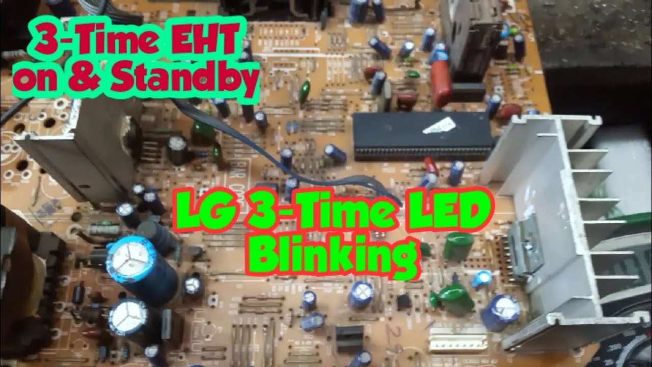 LG CRT TV 3-Time LED Blinking.