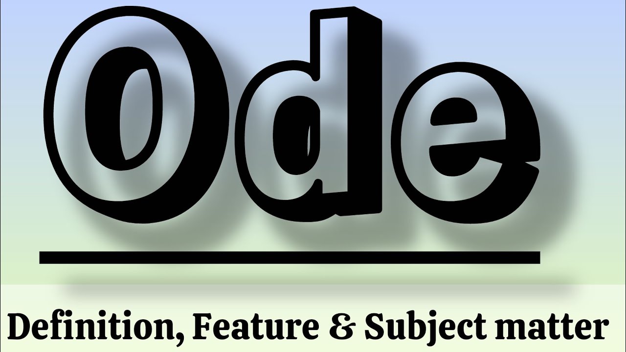 What Is An Ode | Ode : Definition With Example Explained In Hindi | Poetic Term Ode | Literary Term