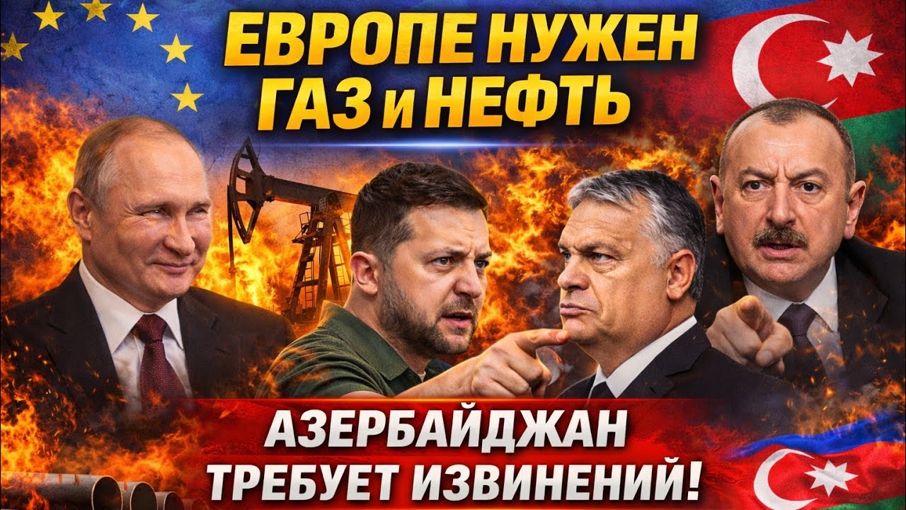 «Европе срочно нужен газ! Азербайджан требует извинений, а Зеленский угрожает Орбану»