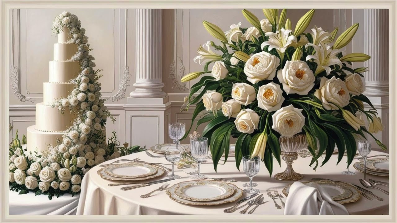 Wedding Celebration Screensaver / 4K / Frame Art /  Wallpaper / TV Art / Wedding Cake / Wedding Day