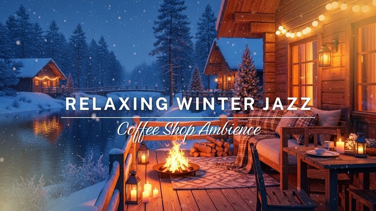 Relaxing Jazz Instrumental Music for Work, Study Cozy Winter Porch Ambience with Smooth Jazz Music🎵🎶