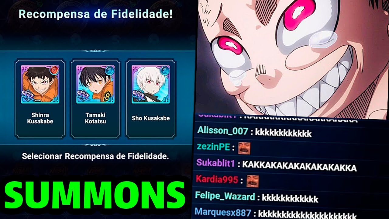 PEDI AJUDA PRO CHAT E QUASE ME FERREI KKKKK SUMMONS COLAB DO FIRE FORCE NO GLOBAL! - 7DS Grand Cross