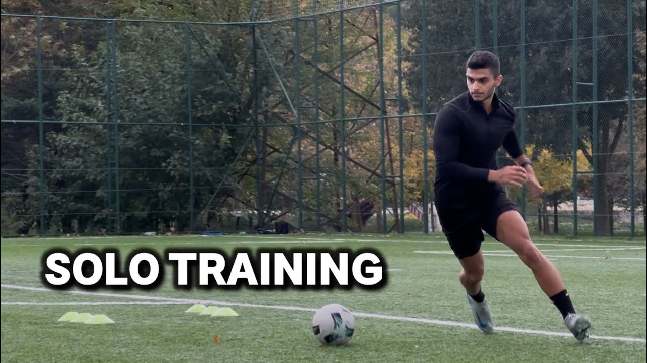Solo Football Training for Forwards & Wingers | Finishing & Dribbling