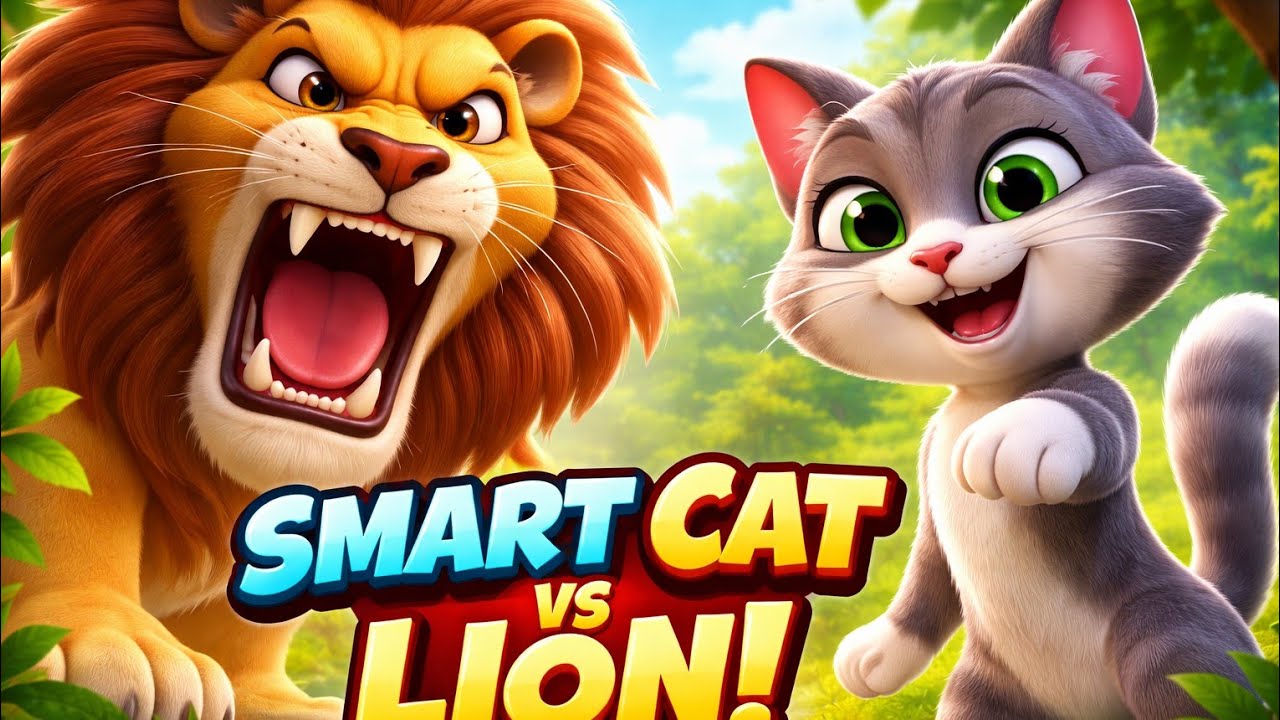 Smart Cat Defeats Lion! 🦁🐱 | Sher Aur Billi Ki Kahani | 3D Animated Moral Story