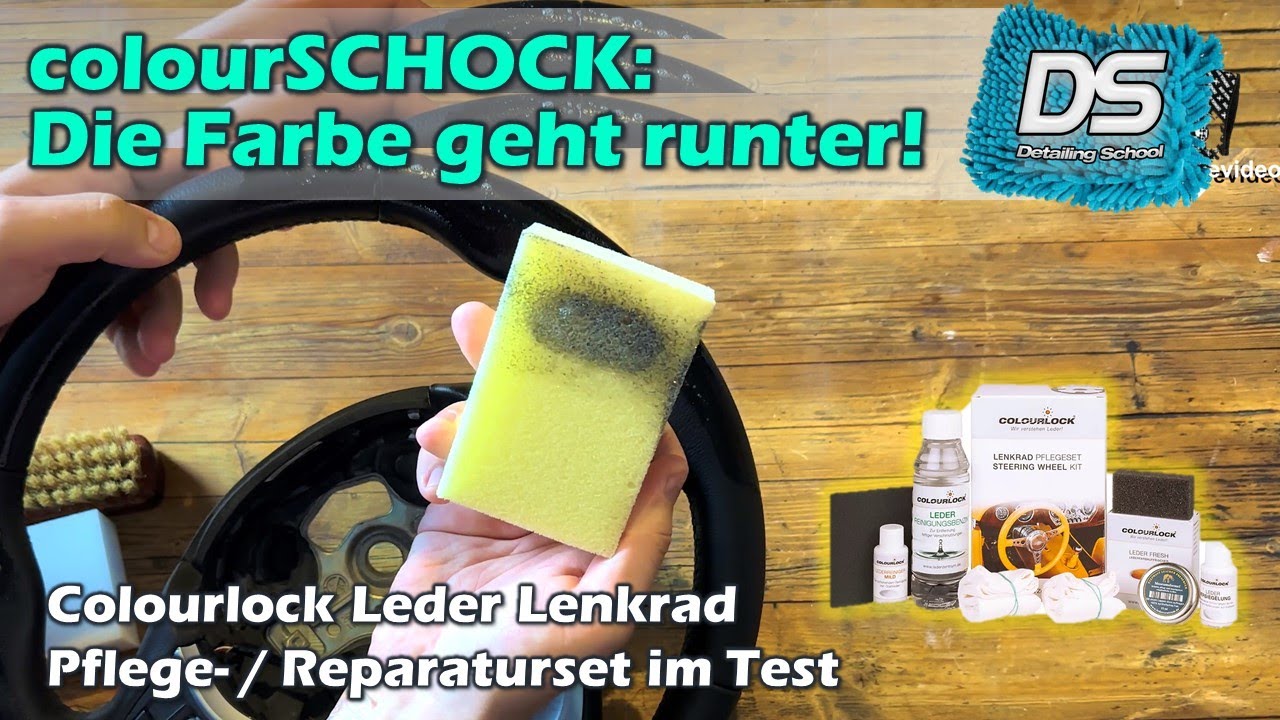 colourSCHOCK - Farbe geht runter beim Colourlock Leder Lenkrad Pflege- / Reparatur-Set