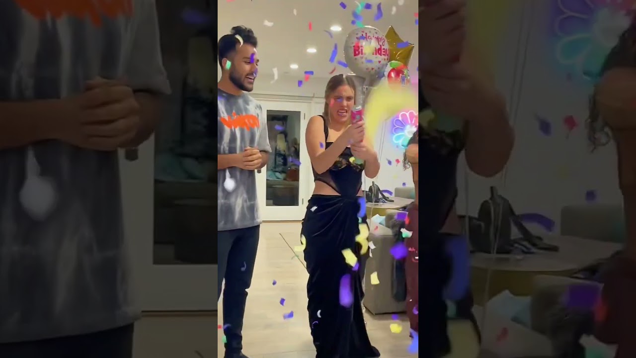 SURPRISE GONE WRONG 🤭🤣 #hannahstocking #lelepons #adamw