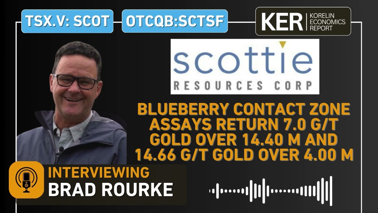 Scottie Resources – Blueberry Intercepts Return 7.0 g/t Gold Over 14.40m & 14.66 g/t Gold Over 4.00m