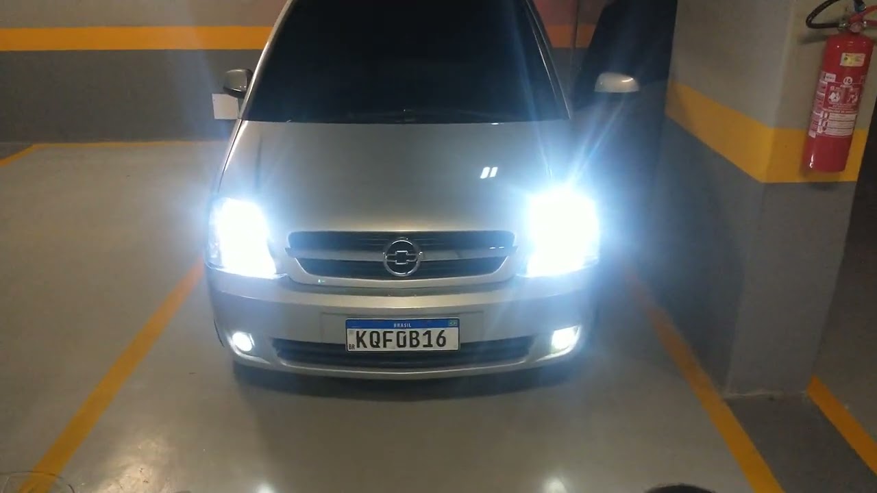 🤩 Coloquei faróis de led's na minha Meriva CD 2004. 😱 SE INSCREVE NO CANAL!!!