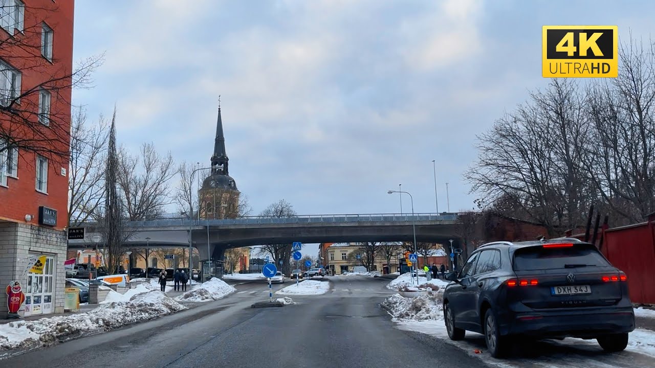 Driving in snowy weather | Driving in Sweden 🇸🇪