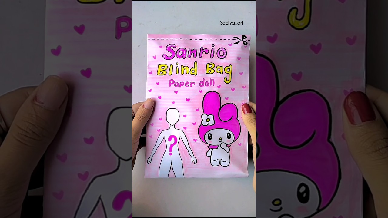 Sanrio paper doll Blind Bag #shorts #blindbag#papercraft#diy#sanrio#mymelody#viral#trending#ytshorts