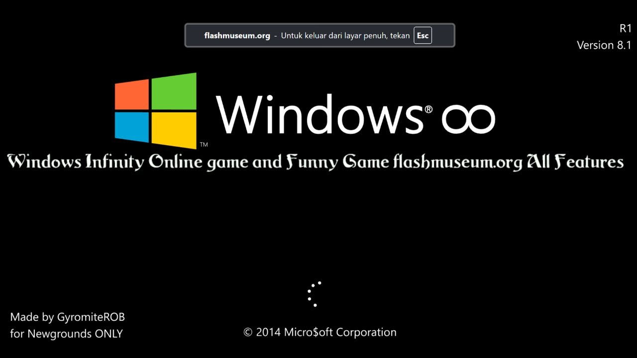 Windows Infinity Online game and Funny game flashmuseum.org All Features *Sorry copyright RickRoll*