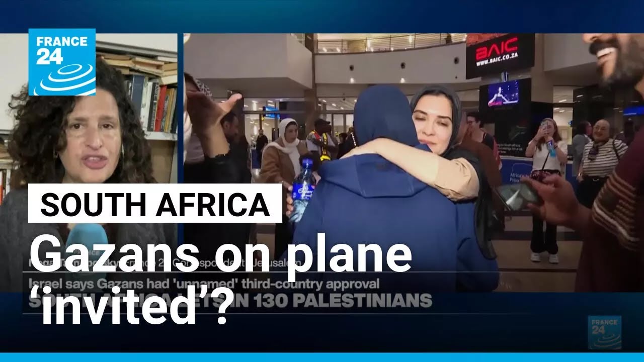Israeli army says S. Africa &lsquo;invited&rsquo; Gazans who were flown to country &bull; FRANCE 24 English