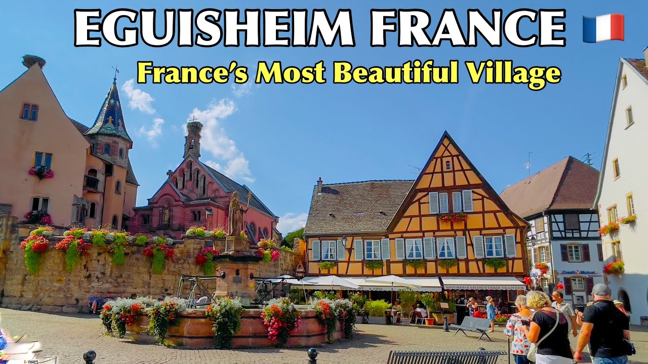 EGUISHEIM FRANCE 🇫🇷 - Most Beautiful Village in Alsace France _4KHDR Walking Tour