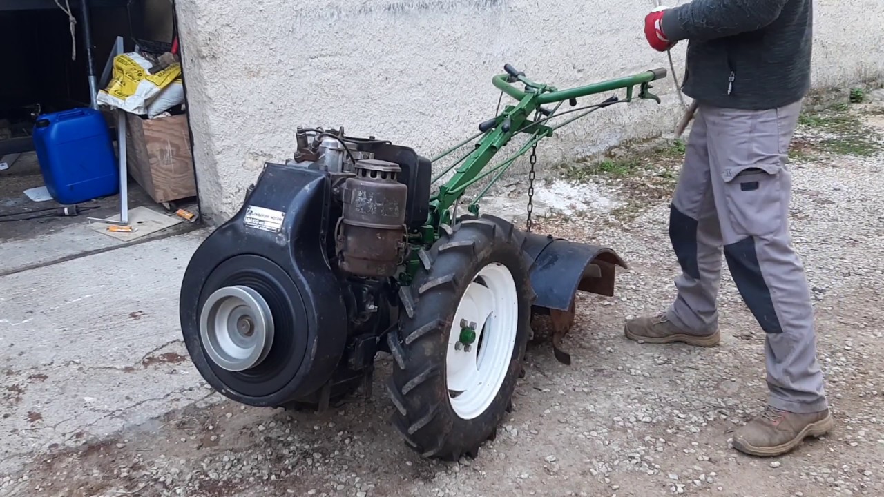 Pornire Motocultivator Adriatica SuperMec cu Motor Lombardini LDA 100
