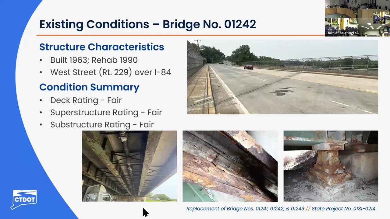 131-214 Replacement of Bridges carrying Jude Ln, Rt. 229, and Curtiss St. over I-84 in Southington