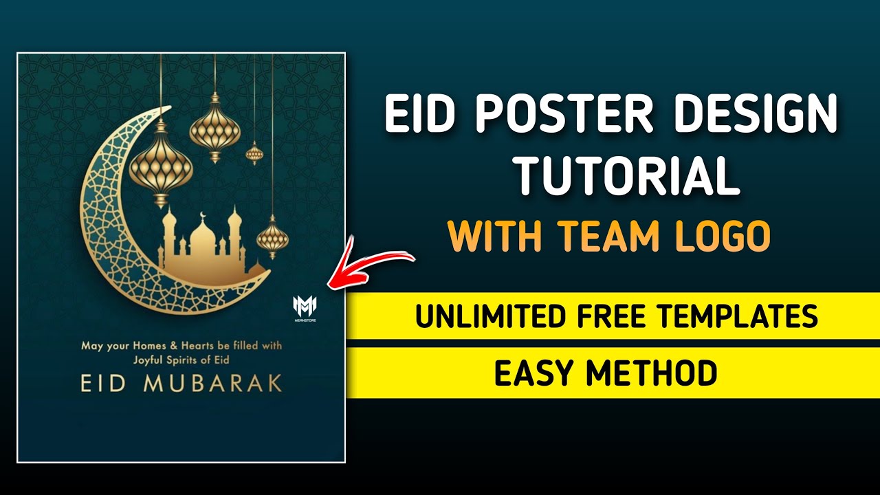 EID MUBARAK POSTER DESIGN IN MOBILE PHONE | EID POSTER DESIGN TUTORIAL | CANVA | EID POSTER MAKING