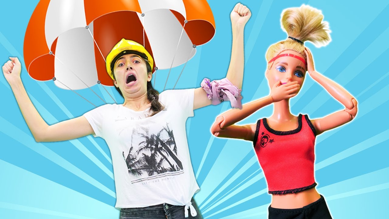 Komik videolar. Barbie ve Sevcan ile kız oyunları. Barbie hayatta kalma yarışmasına katılıyor