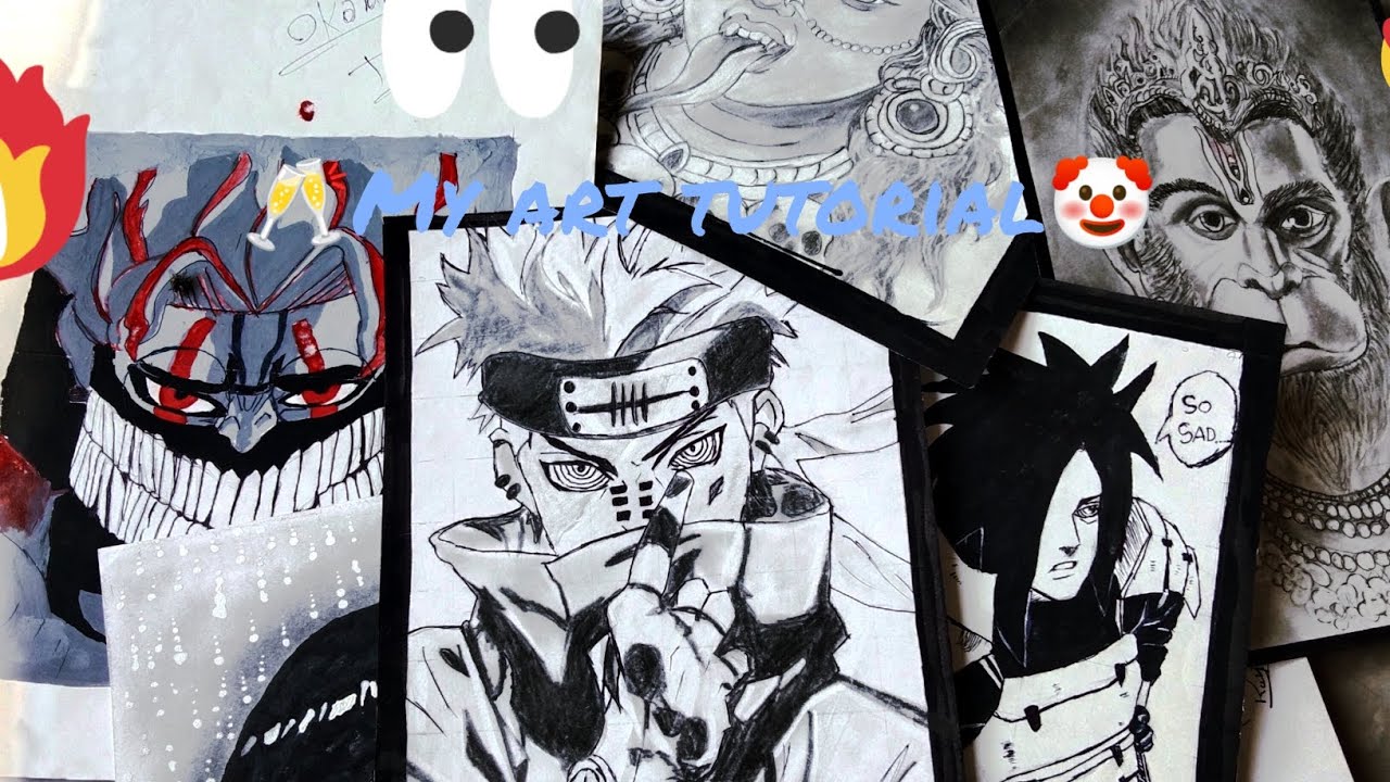 My art tutorial. My drawing pen madara and aokharan