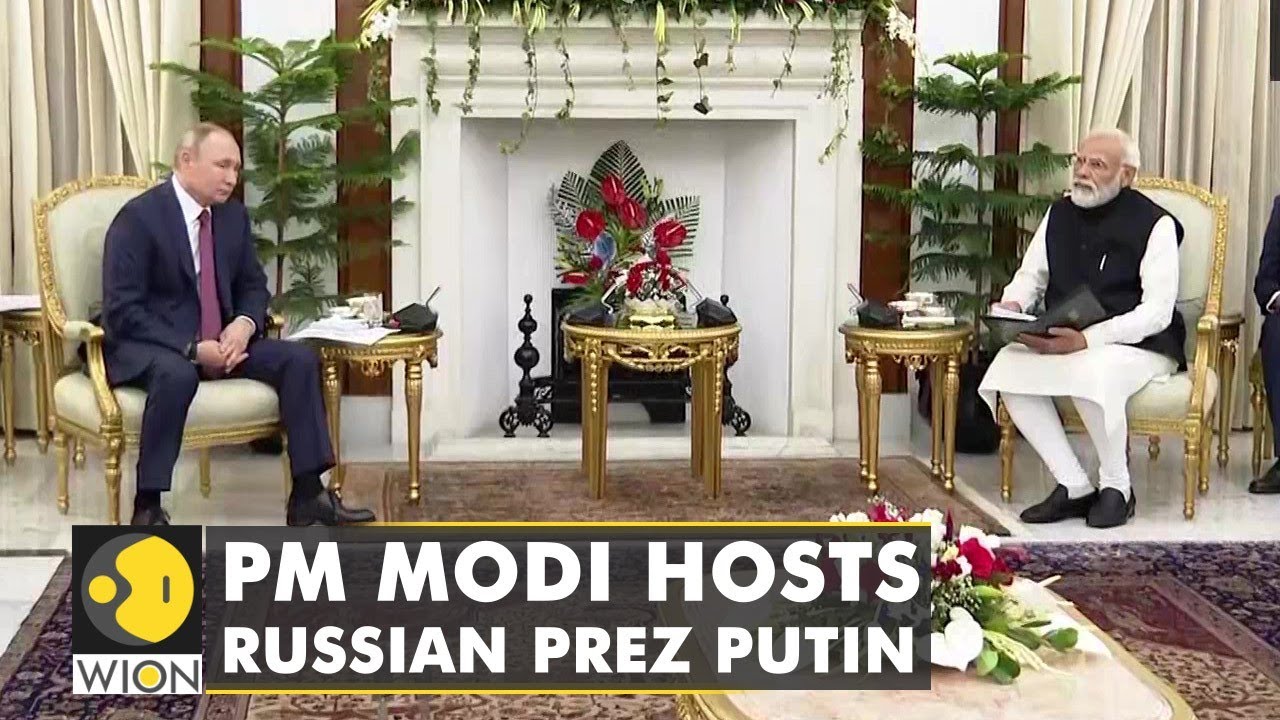 Indian PM Modi meets Russian President Vladimir Putin at Hyderabad House | India-Russia Summit News
