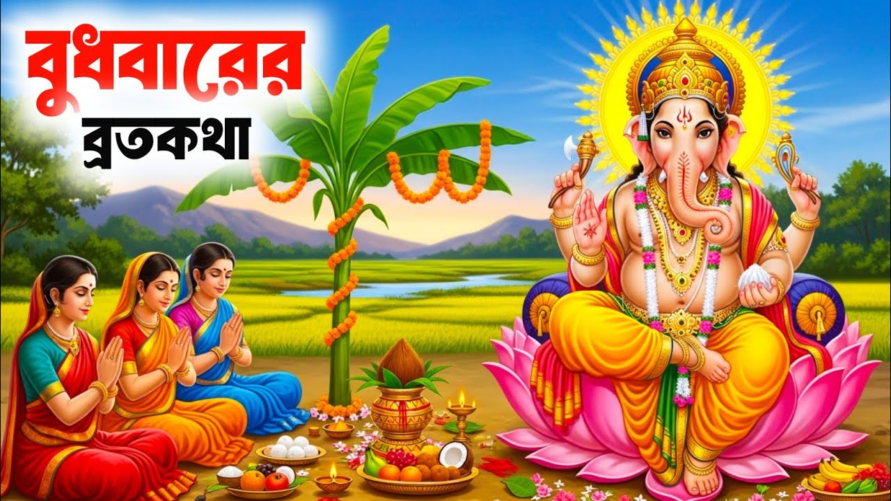 বুধবারের এই ব্রত কথা শ্রবণ করলে ঘরে আসবে অর্থ ও সুখ-শান্তি!| Budhwar Vrat Katha | Ganesh Ji Katha | 
