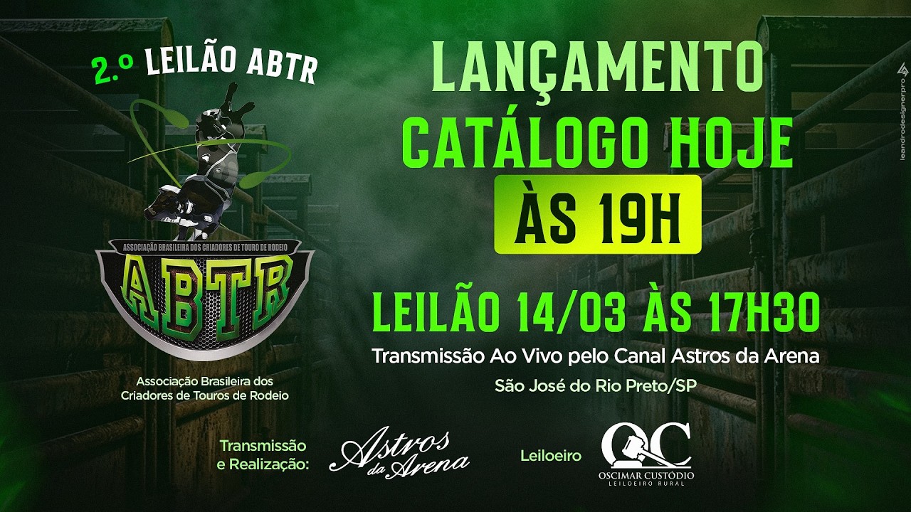 APRESENTAÇÃO DE CATÁLOGO: 2º Leilão ABTR - [12/03/2026]
