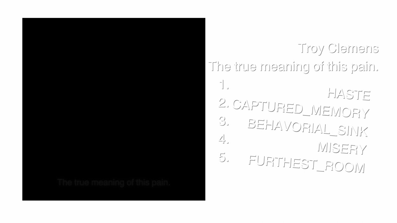 Troy Clemens - The true meaning of this pain. (Full Stream)