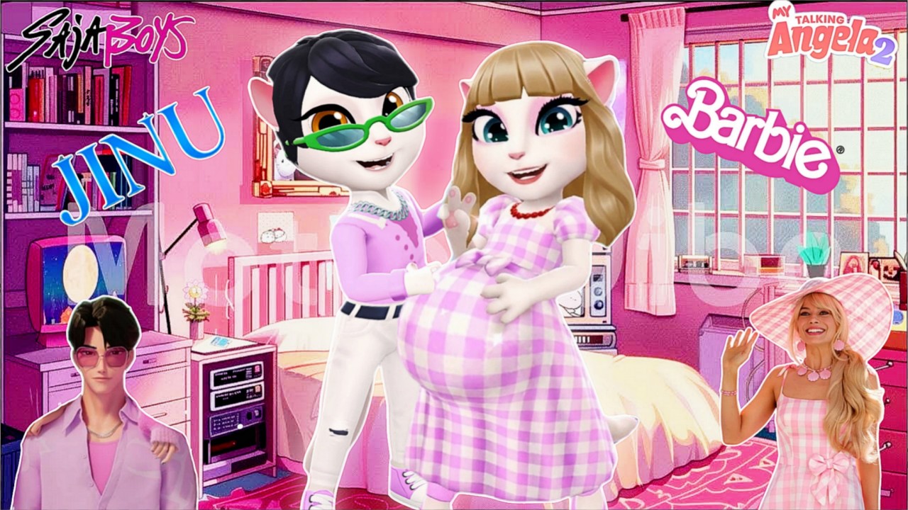 My talking Angela 2 | Pregnant Barbie with Jinu | New Update😘💋 New Gameplay