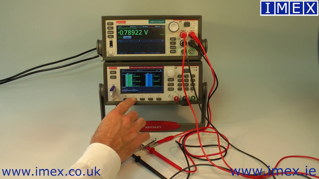 Tutorial: Creating a battery model with the 2450 SMU for use with the 2281S PSU