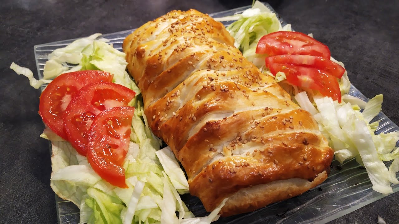 Tresse feuilletée aux poulet et à la crème #ramadan