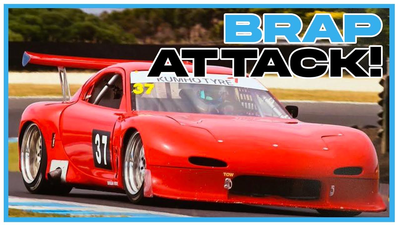 Awesome 20B Turbo Mazda RX7 Sports Sedan Takes on V8s at Phillip Island