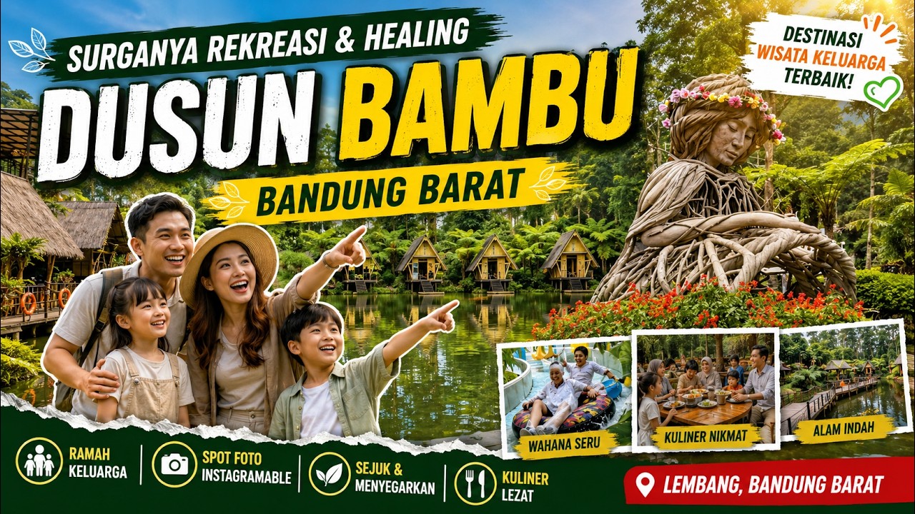 4,5 ⭐ Dusun Bambu || Surga Wisata Keluarga di Cisarua Lembang 🇮🇩 Bandung Barat