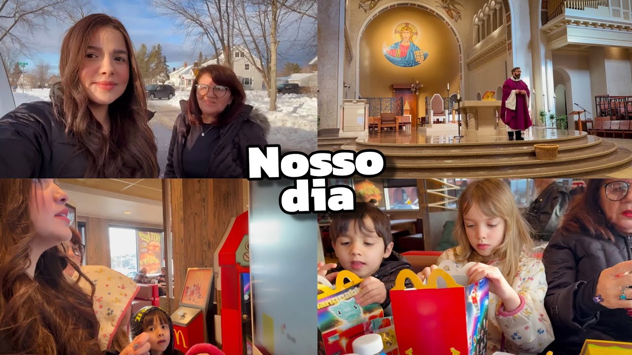 LEVEI ELA NA MISSA PELA PRIMEIRA VEZ - MUITA NEVE - AS IMPRESSÕES DA MINHA MÃE 