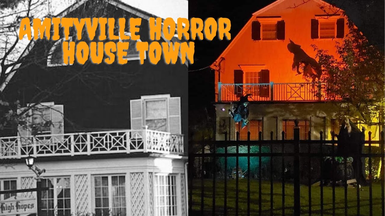 The famous Amityville horror house with key historic areas