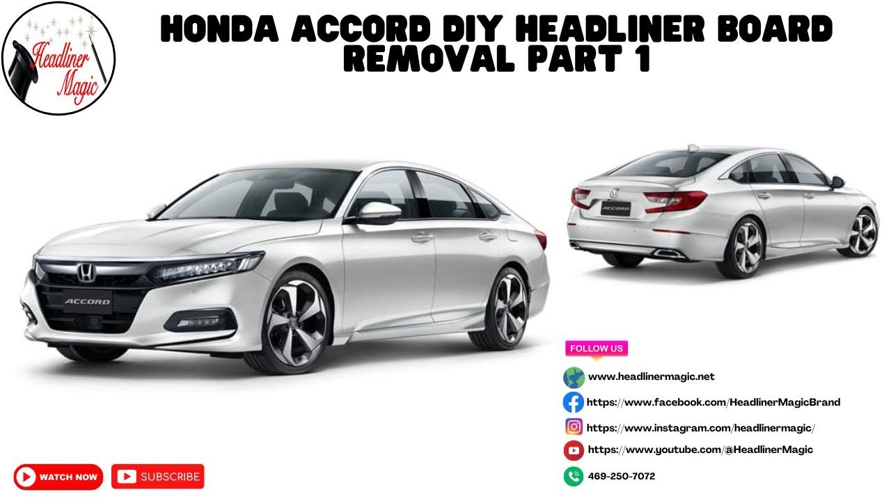 Снятие обшивки потолка Honda Accord своими руками, часть 1