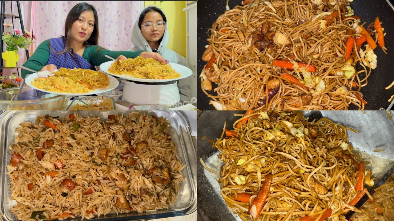Chiken Chow bad Chicken Fried Rice Mukbang bad i Duh