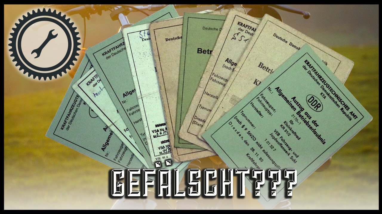 Wie erkenne ich ECHTE Simson Papiere?