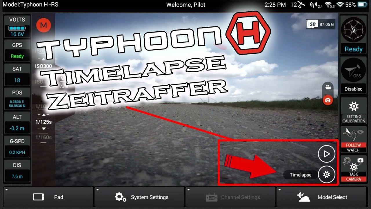 #52 Yuneec Typhoon H - Timelapse with Typhoon H / Zeitraffer mit Typhoon H (german deutsch)