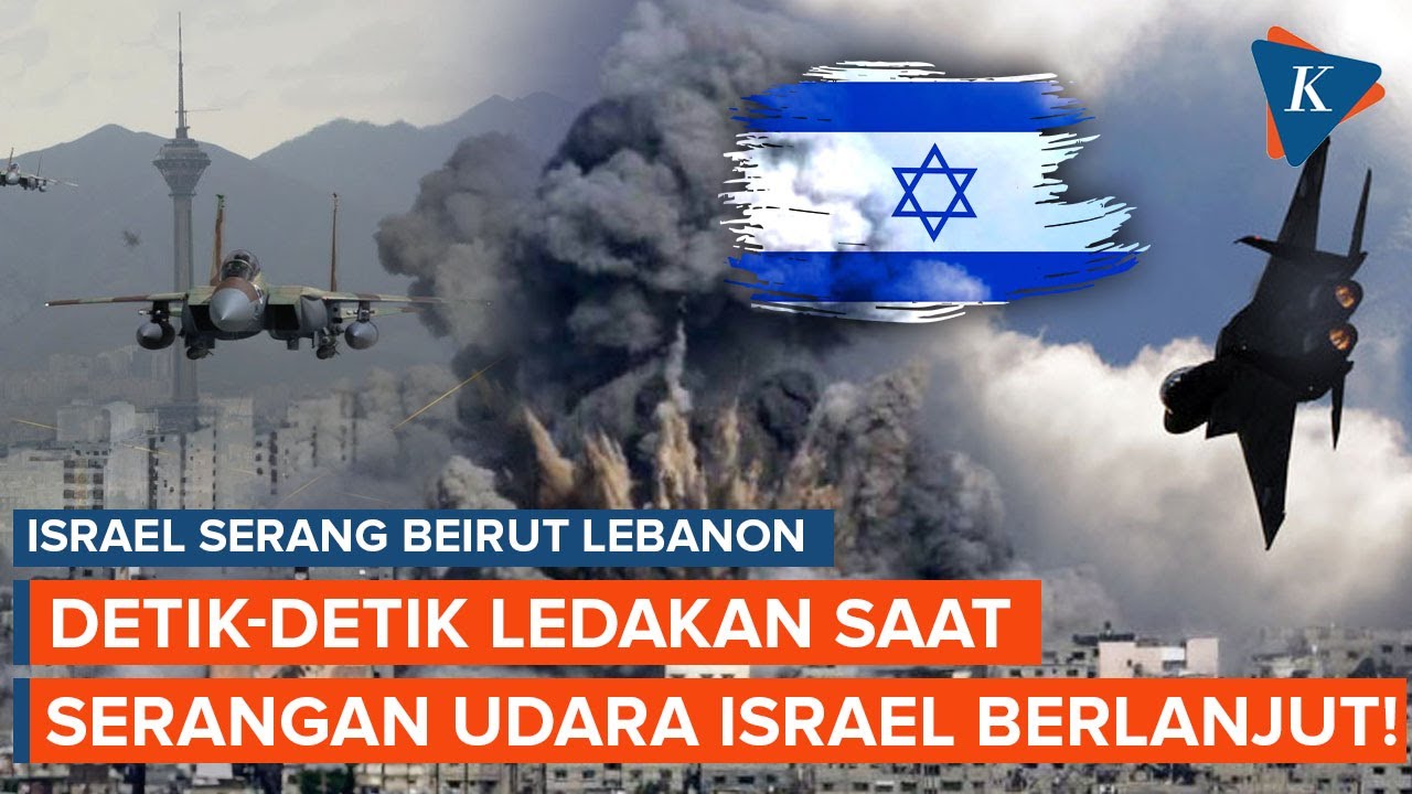 Detik-detik Ledakan di Tengah Kota Beirut Lebanon Dibombardir Serangan Udara Israel