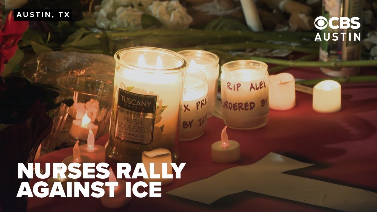 Nurses and community rally for justice, demand end to ICE after shooting of ICU nurse