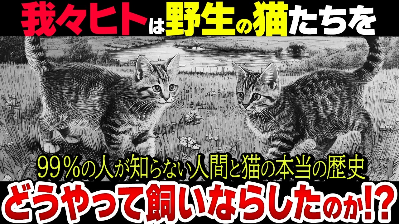 【最高の相棒】どうやって人間は野生の猫たちを手懐けたのか？【衝撃】