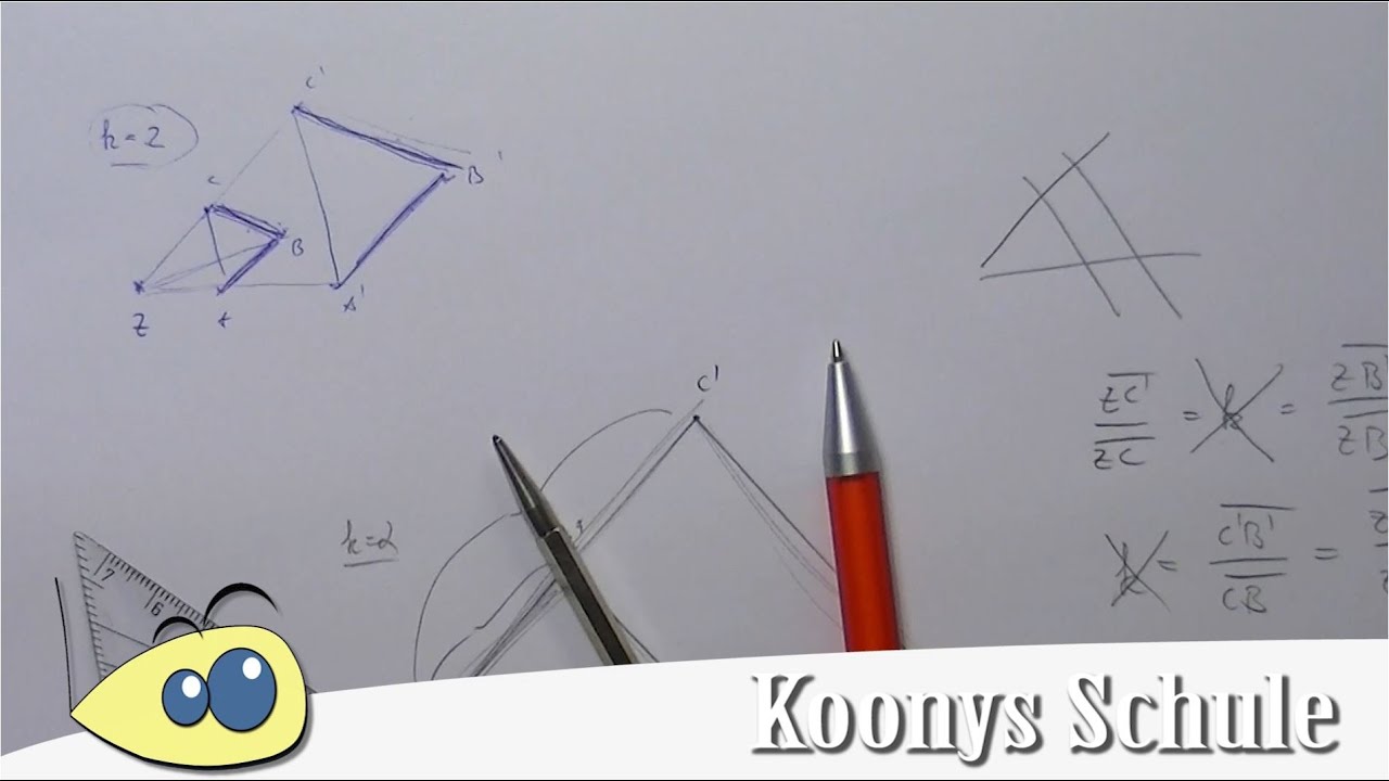Woher kommen die Strahlensätze? | Herleitung Strahlensatz, zentrische Streckung, Geometrie, Mathe